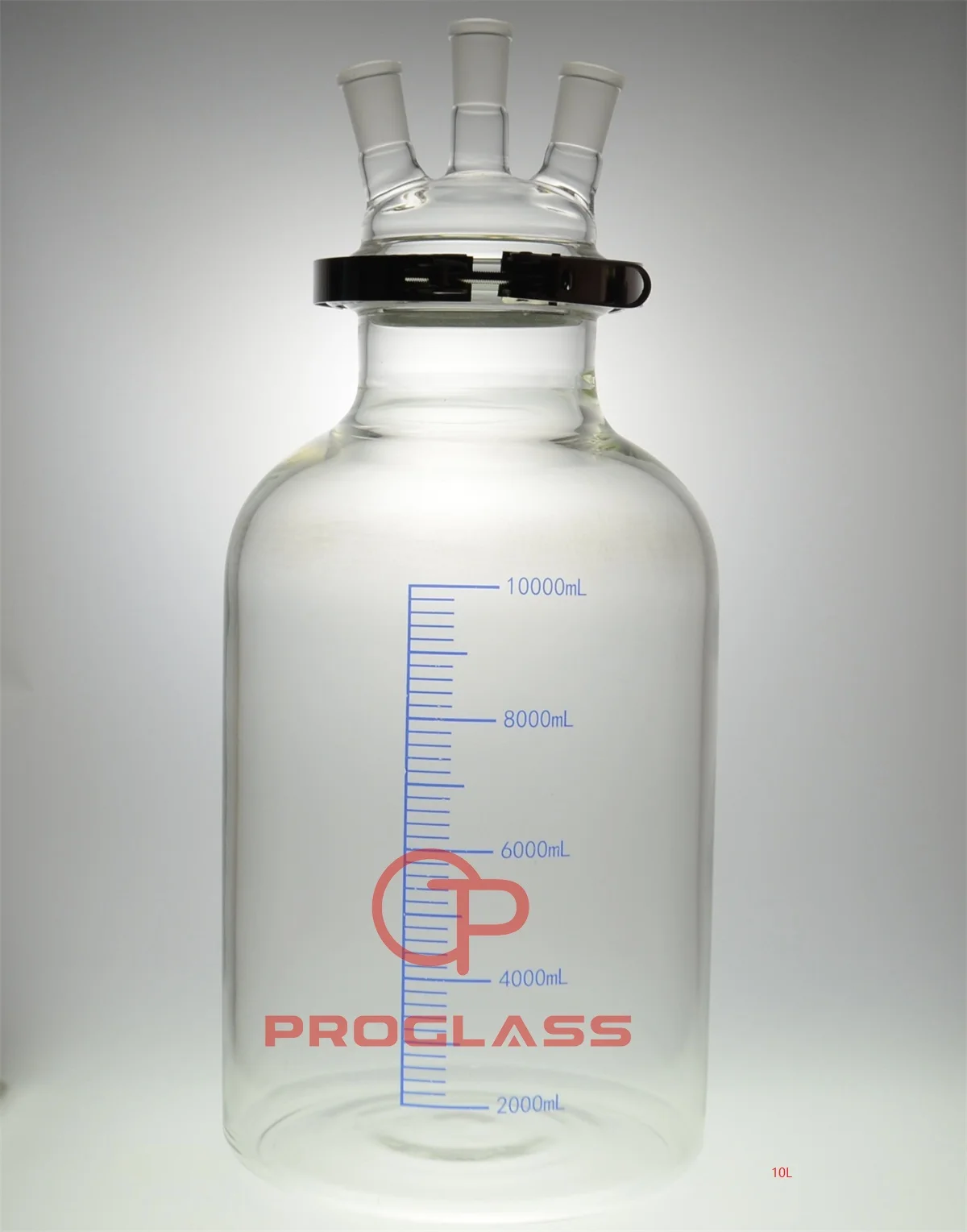 Laboratory Separately Reactor Cylinder Flask with the Easy open clamp Three necks,10000mL
