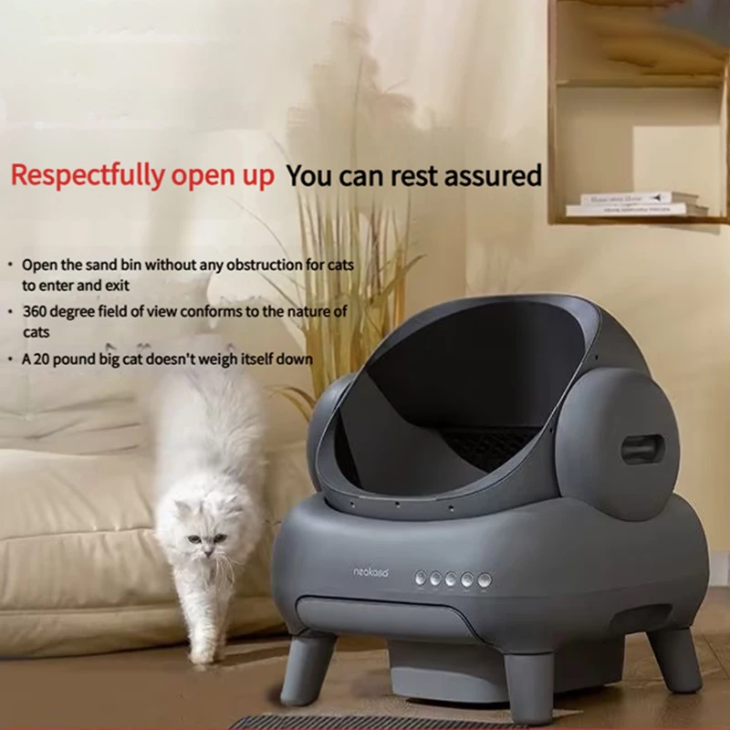 2025 Wifi App Remote Control Self Cleaning Intelligent Health Monitor Cat Litter Box Large Automatic Cat Toilet