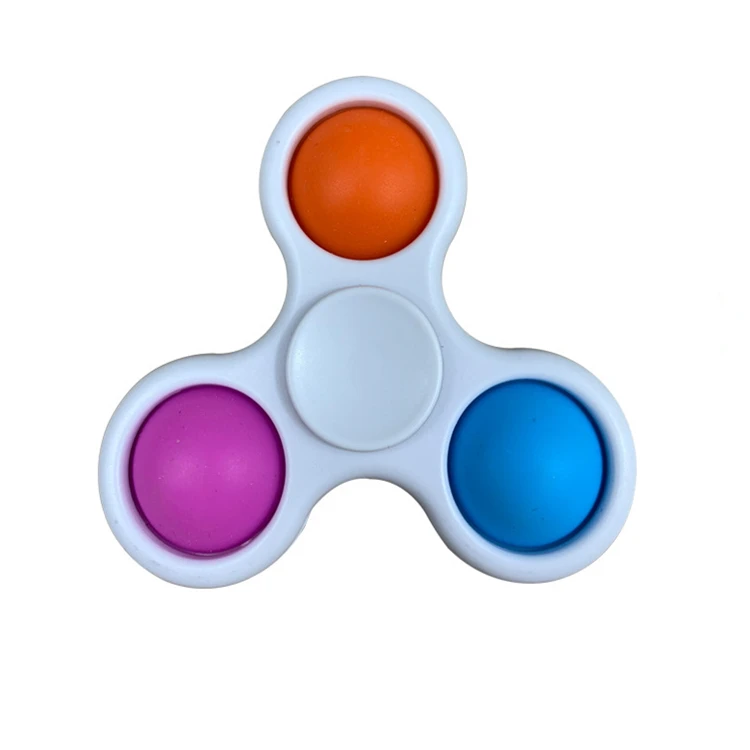 
2021 Three Fingers pop Fast Running Bubble Fidget Toy Finger Spinning Top Fidget Sensory Toys Simply Rippel Toy Fidget Spinners 
