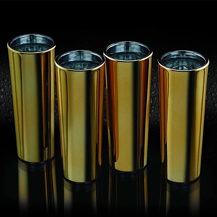 mexican short glass straight cup 2oz Metallic Gold shot glasses colored tequila glass