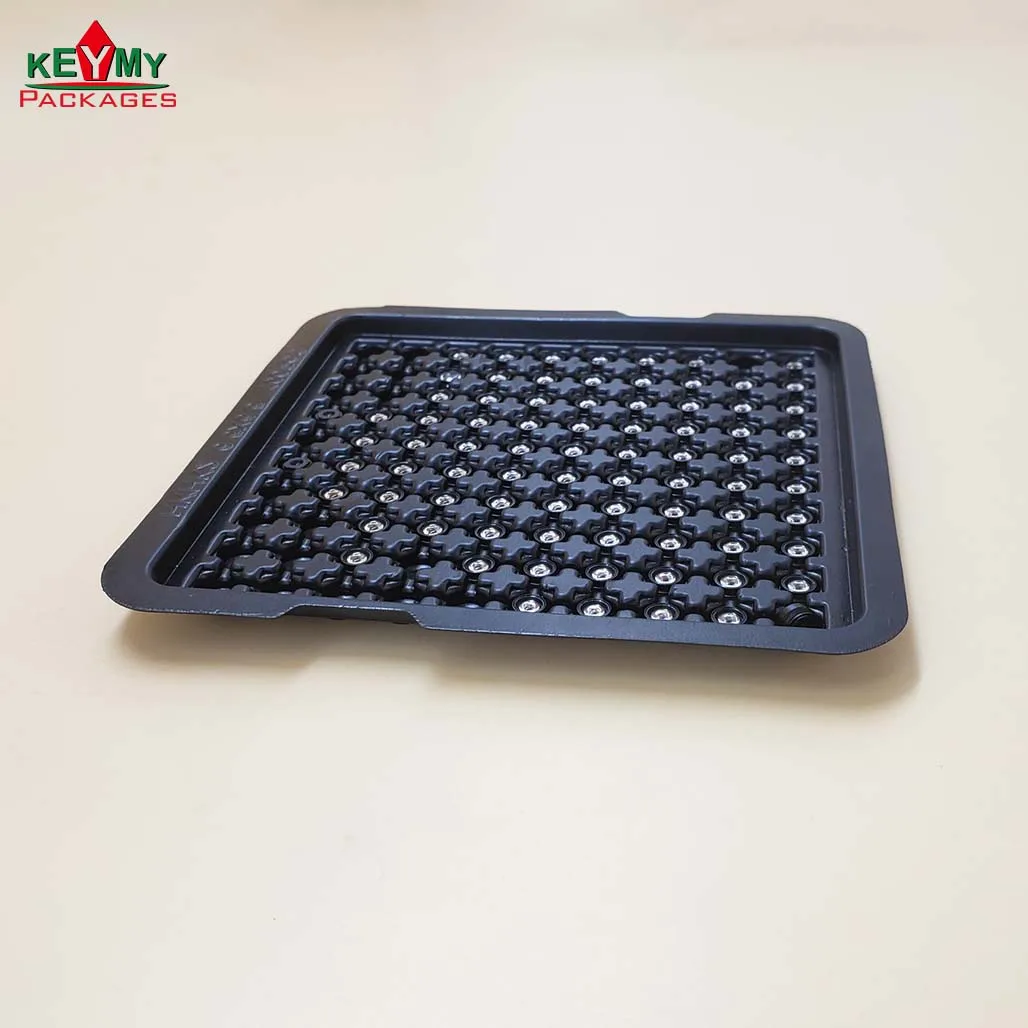 customize black antistatic PS tray for electronic components from Shenzhen ISO auditied factory