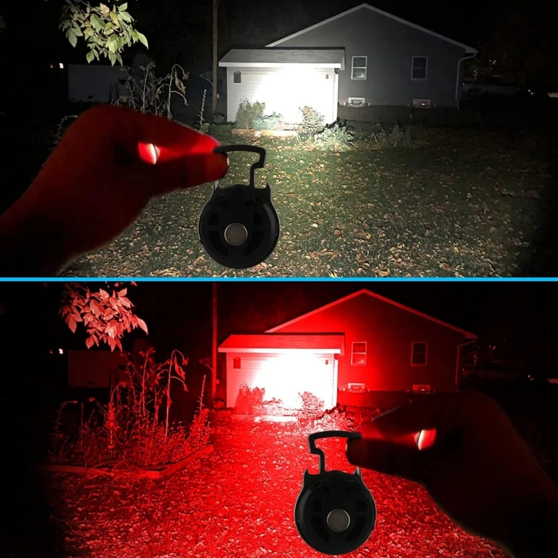 4 Modes Portable USB Rechargeable COB Torch White Red LED Mini Keychain Flashlight Magnet Camping Emergency Work Light