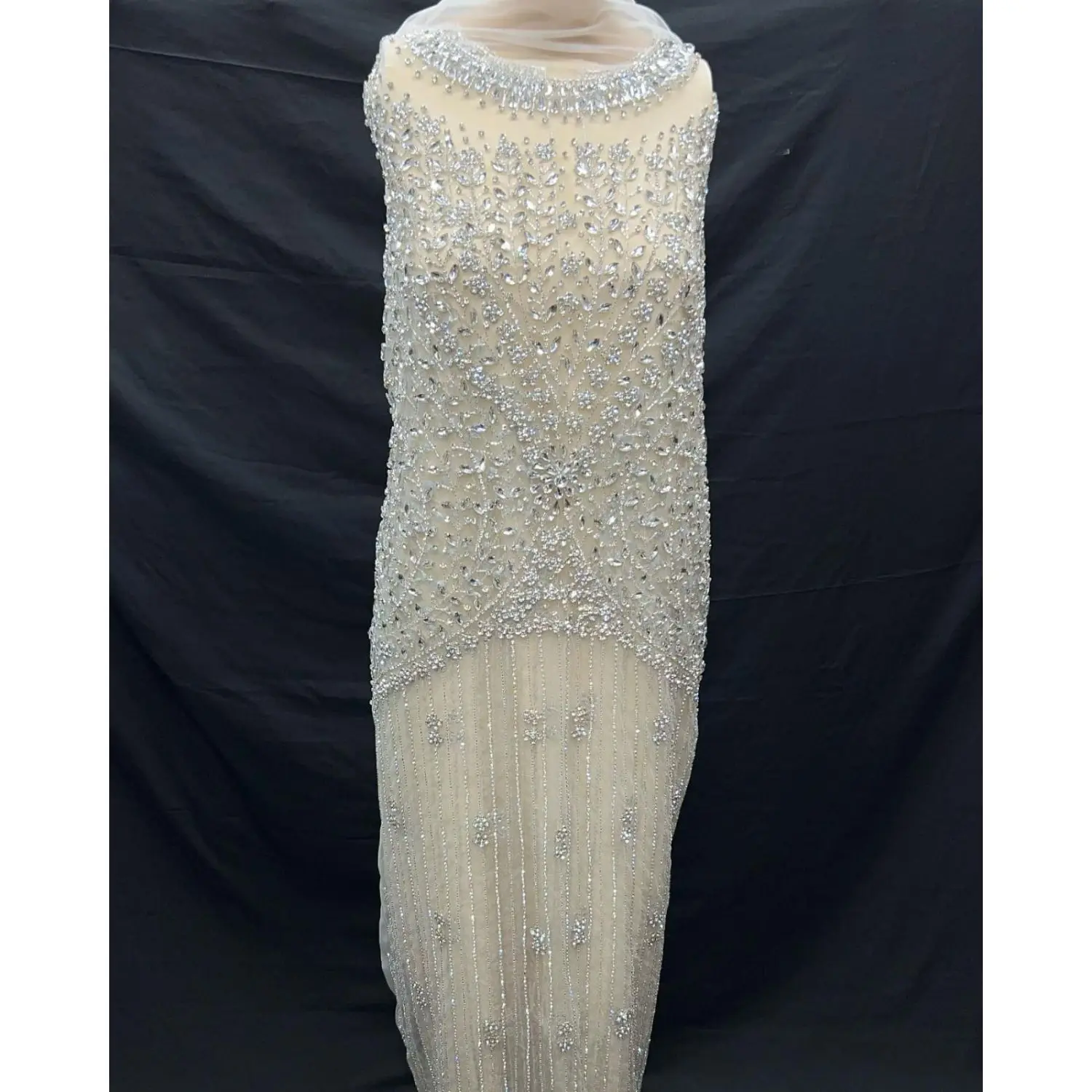 Unique Design Indian and Pakistani Clothing Handmade Beaded Work Front Back Panel Lace Fabric for Gown Available at Bes Price