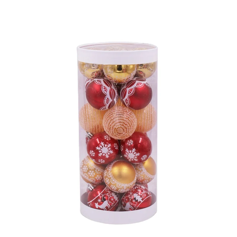 
6cm/24pcs Stocked Shiny Color Assorted Christmas Balls 2021 Tree Gift Decoration for Xmas Tree 
