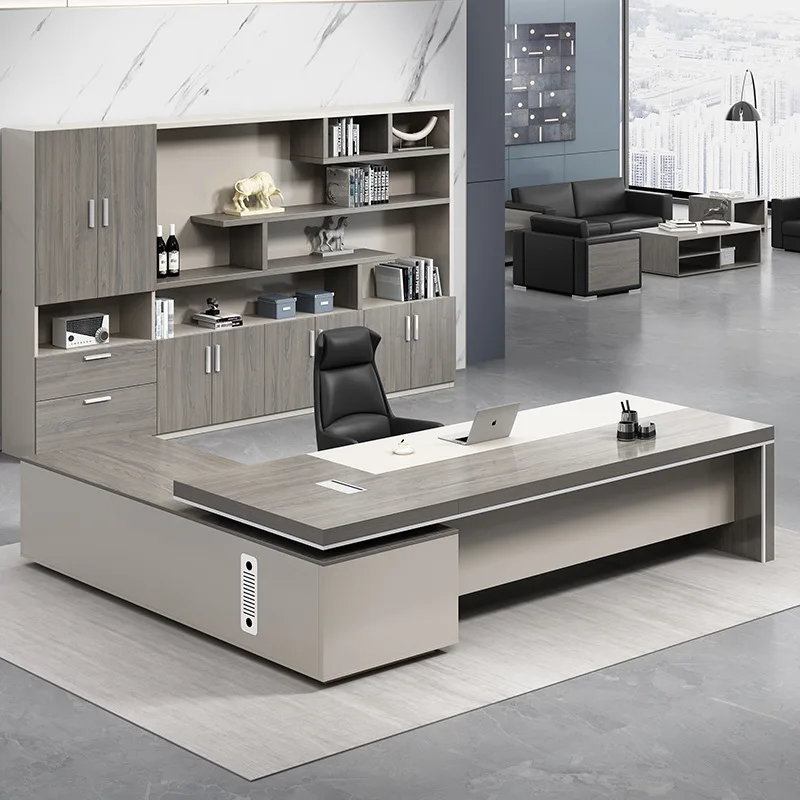Factory Direct Sale Upgrade Your Workspace with this Stylish and Modern Full Set Office Furniture  Simple Boss Desk