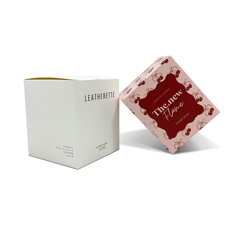 Customized Luxury Scented Candle Gift Boxes For Candle Jar Packaging Printing Foldable Paper Boxes