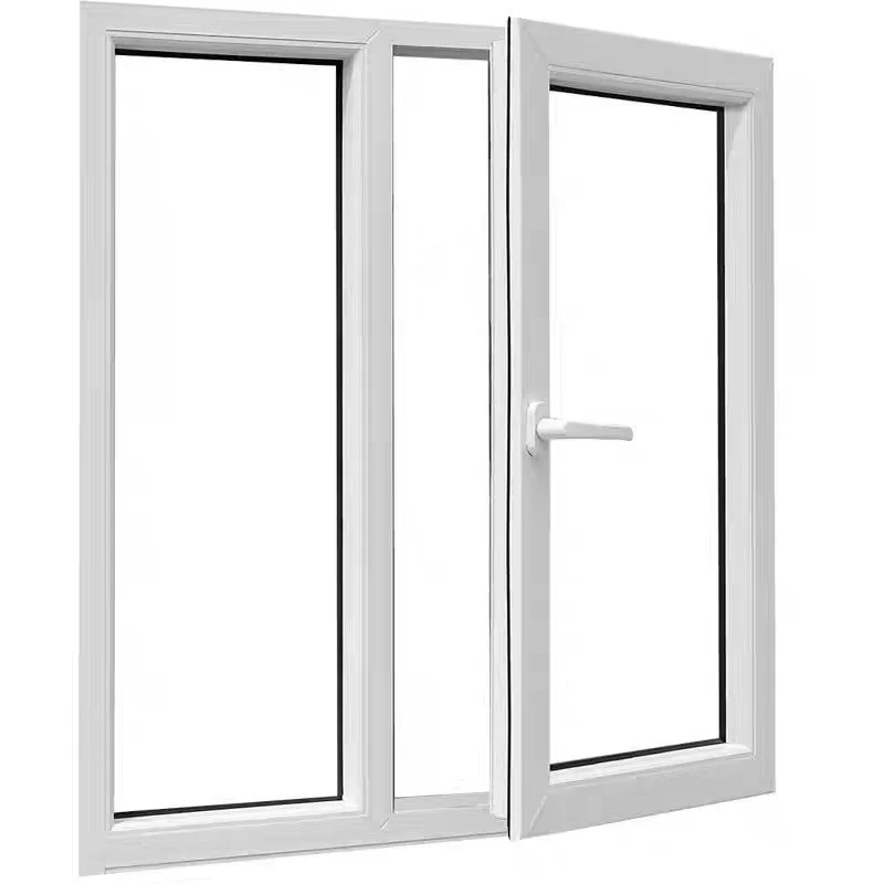 Aluminum hurricane proof soundproof glass windows white black double glazed insulated glass casement swing window