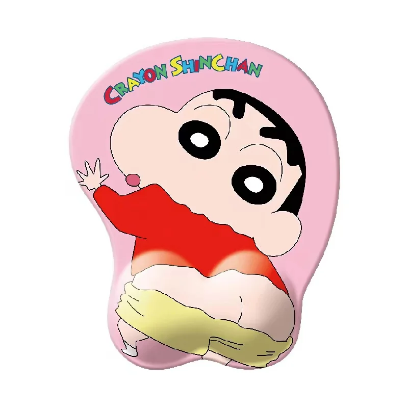 Amazon OEM Funny cheap price print Crayon Shin-chan wrist guard 3d silicone gel cartoon mouse pad