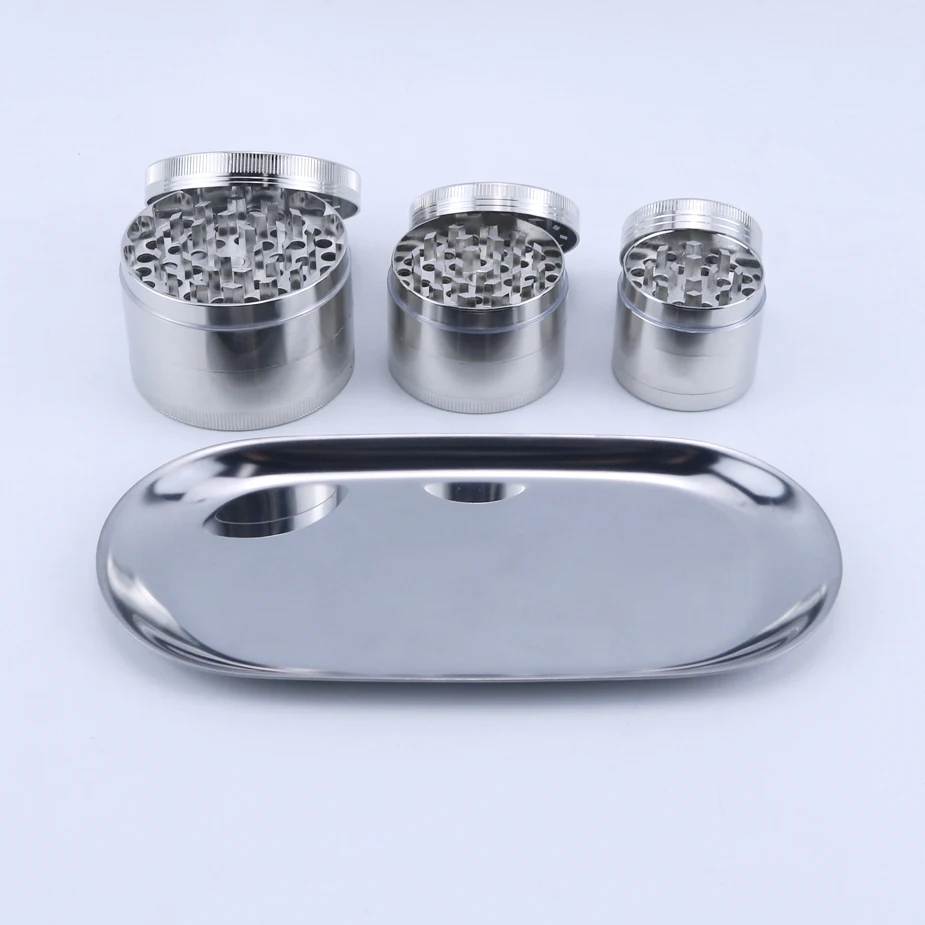 Металлические подносы из нержавеющей стали, набор для измельчения и курения трав, аксессуары для табака, поднос на заказ