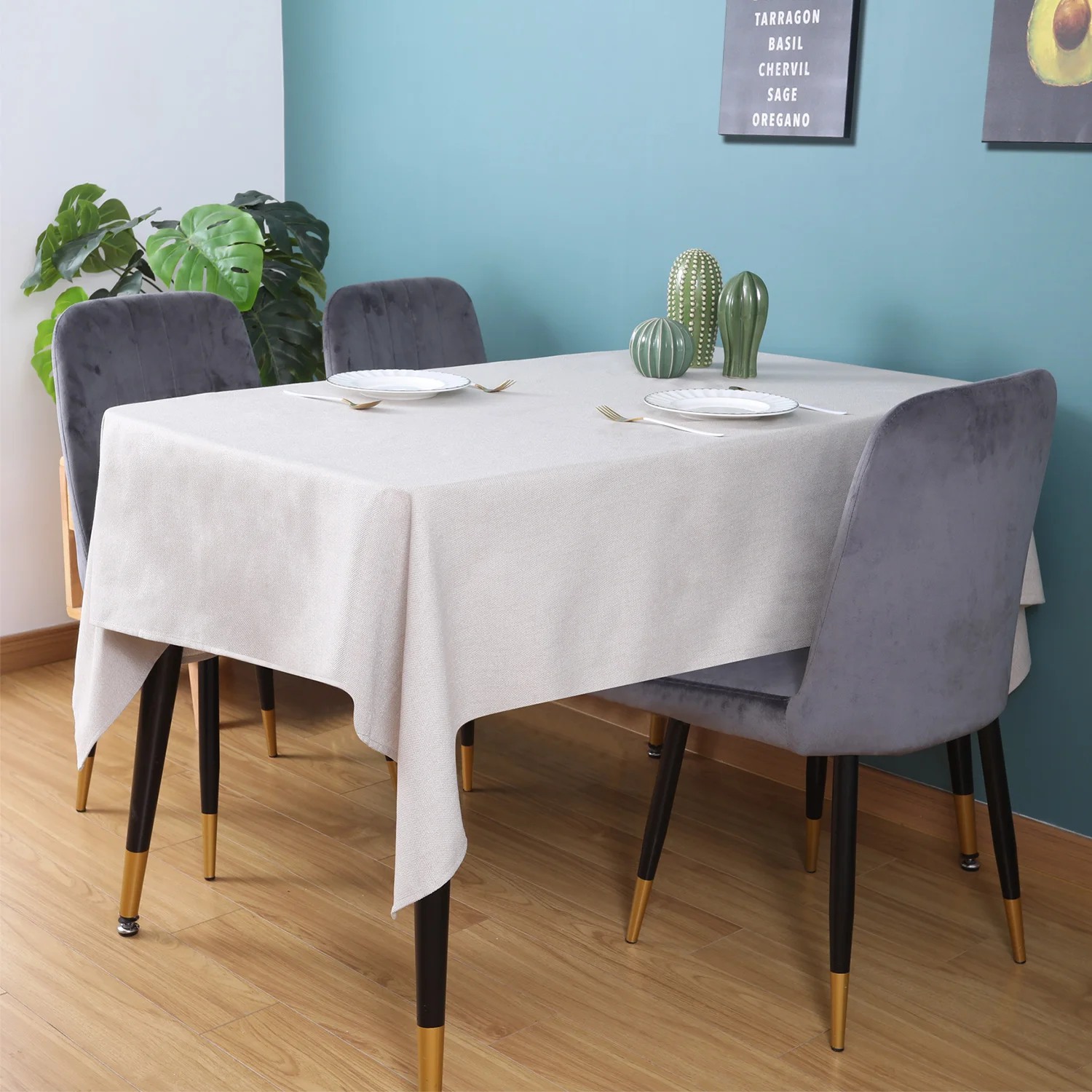 240gsm dining table cloth for home restaurant hotel wedding polyester  Rectangle Tablecloths white table cloths