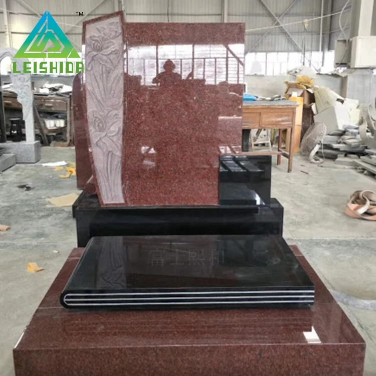 Custom granite monuments cross monuments European-style granite tombstones and monuments