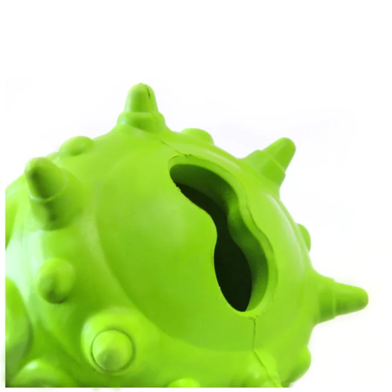 499 MOQ Customizable Color Rubber Pet Chew Toy Treat ball Wholesale Manufacturer Rubber dog food dispenser durable for chewing