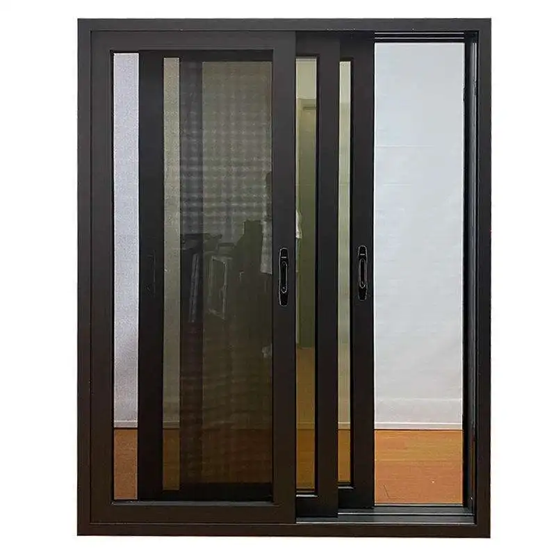 Aluminum frame tempered glass sliding door steel double side sliding glass door lock in china china safe lock