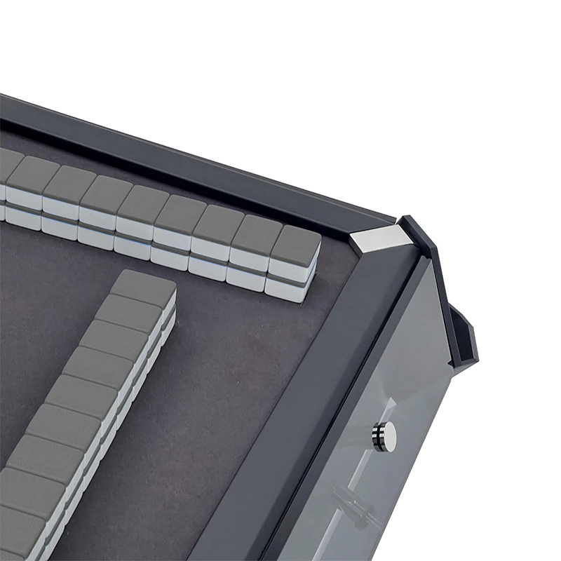 Customizable Black Glass Automatic Mahjong Machine Premium Game Table for Mahjong Players