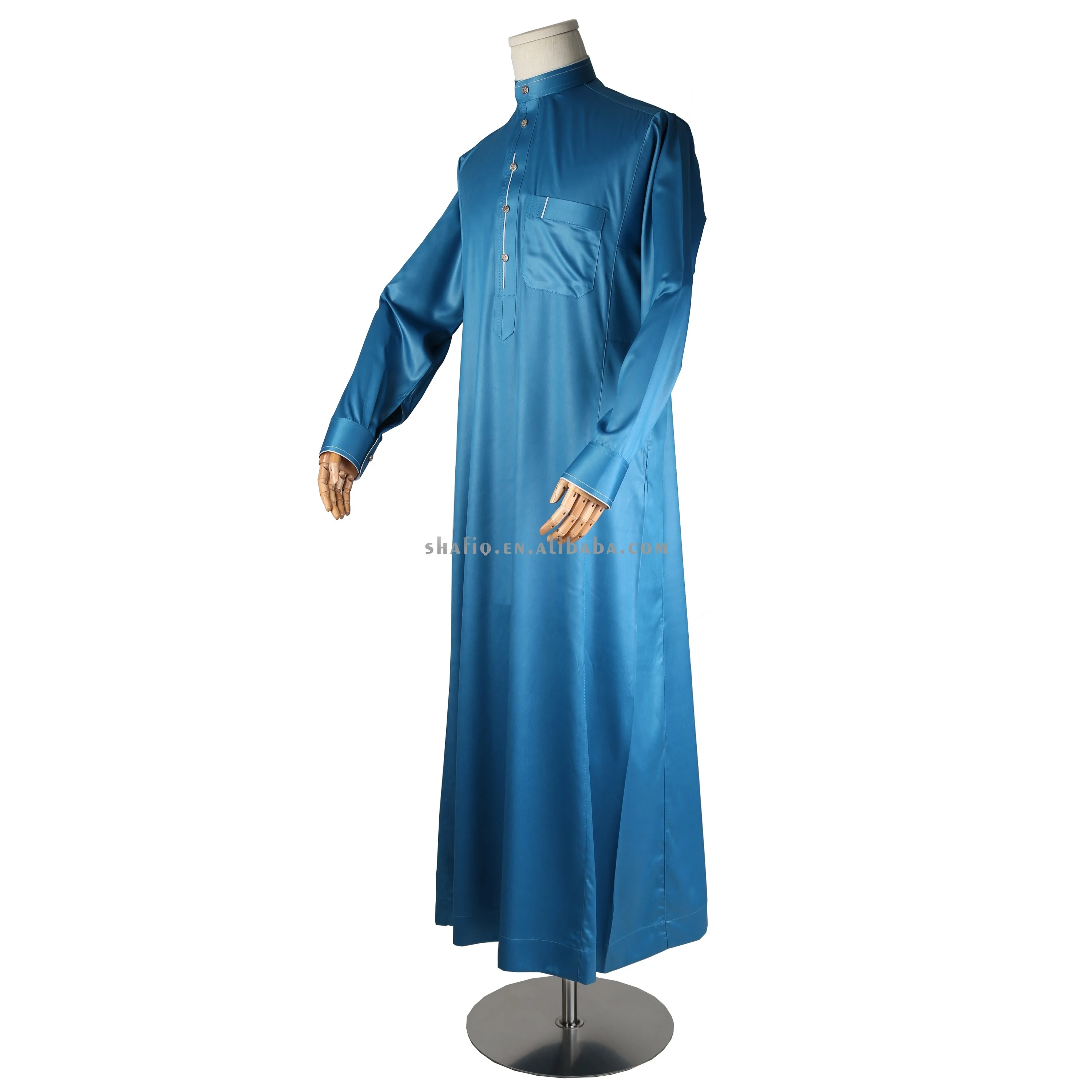 Korean Material Muslim Arabic Dress Kaftan Jubah Abaya Jalabya Ethnic Alharamain Kandora Islamic Clothing Lelaki Thobe For Man