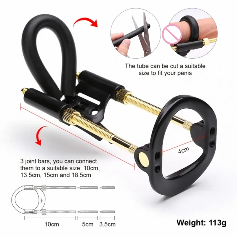 Enlargement Stretch Clamp Extender Stretching Exerciser Traction Device for Men Dick Growth Portable Sport