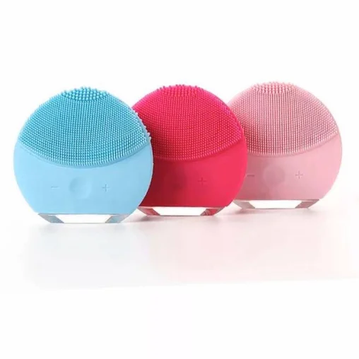 Wireless Charging Electric IPX7 Silicone Sonic Facial Cleansing Brush