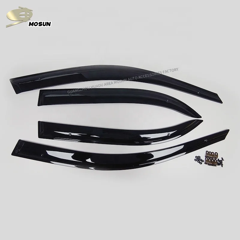 Mosun PMMA Sun Rain Guard Dark Smoke Window Visor Injection Rain Shield Window Deflector For Toyota Corolla E100 1991-2002
