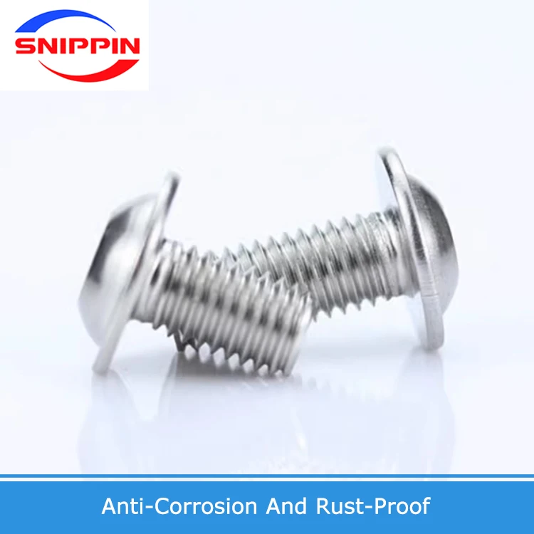 M2 M2.5 M3 M4 M5 M6 M8 M10 M12 ISO7380.2 304 Stainless Steel Hex Hexagon Socket Round Button Head With Washer Collar Screw Bolt