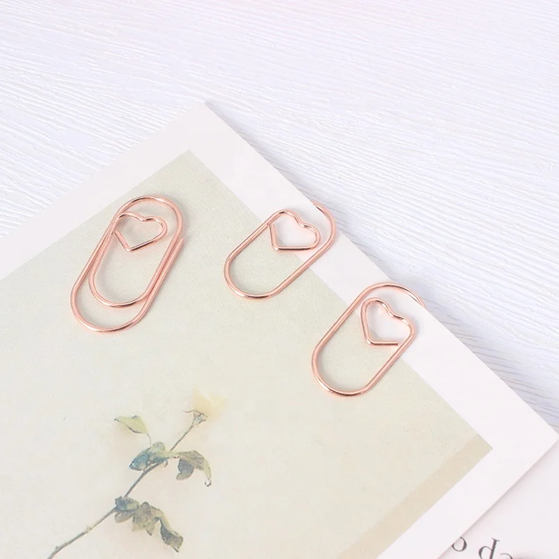 16 Years Factory Hot Selling Funny Mini Bookmark Paper Clip  Small Love Heart Cute Paper Clips