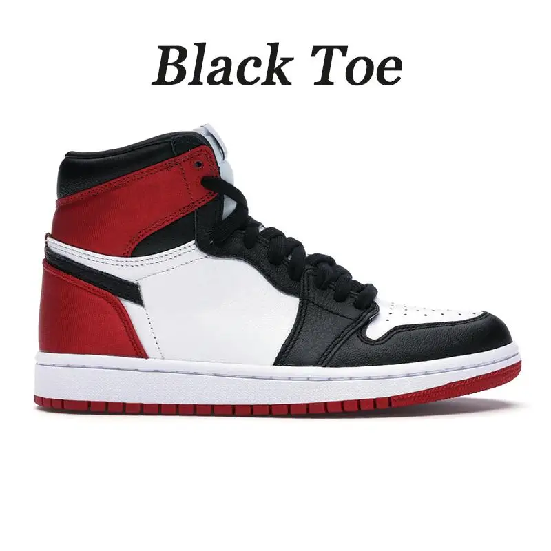 OG Box High Quality AJ 1 Men Women Chicago sneakers black toe leather Chicago Basketball Shoes for men