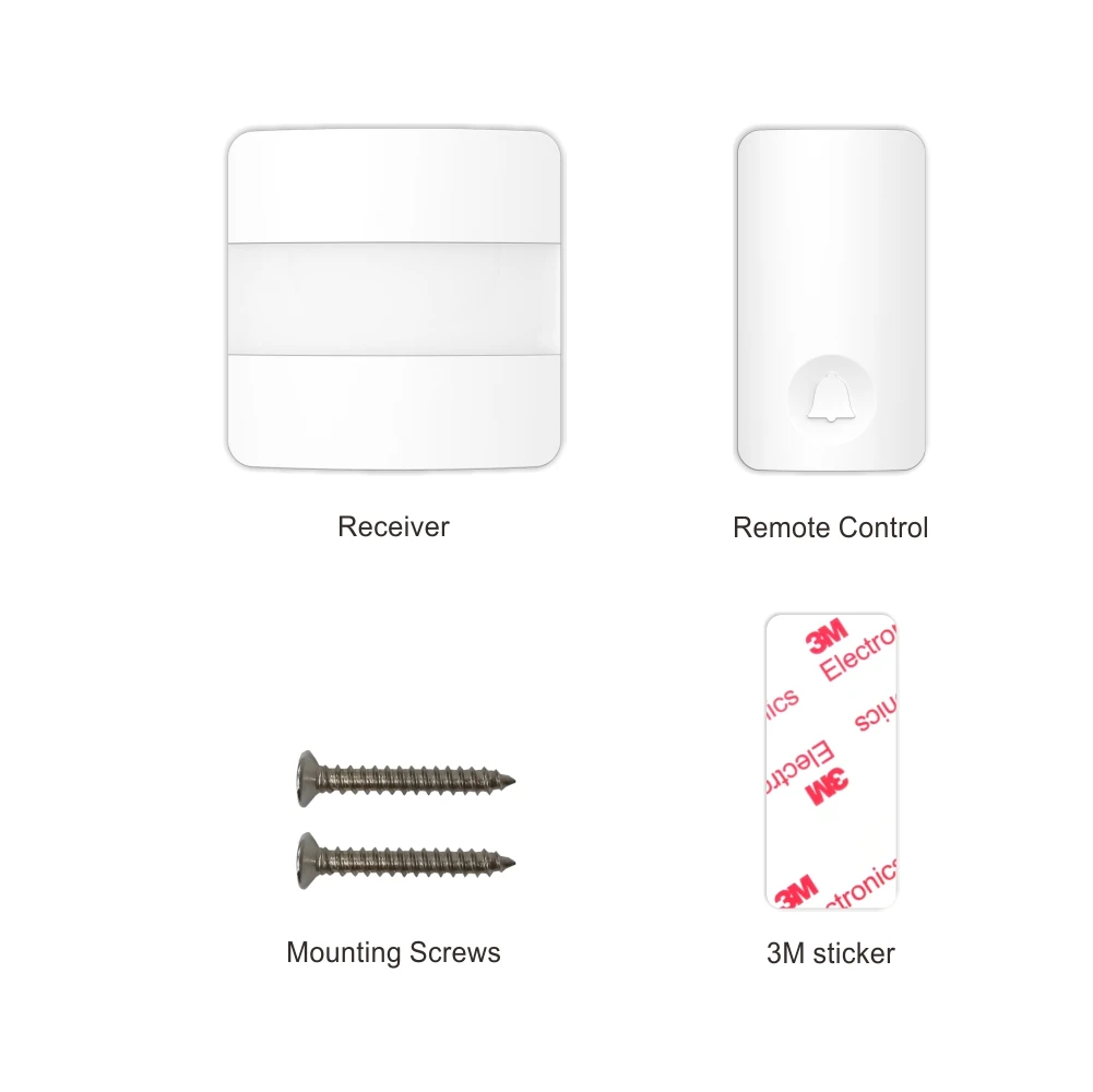 Easy install waterproof wireless wifi doorbell wireless ring doorbell with self generated push button and night light facility