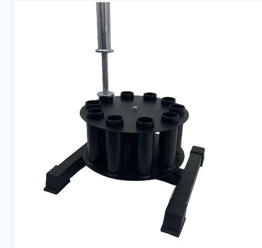 Fitness Home Garage Gym Equipment Training Rotatable Vertical 10 Barbell Bars Storage Holder Rack