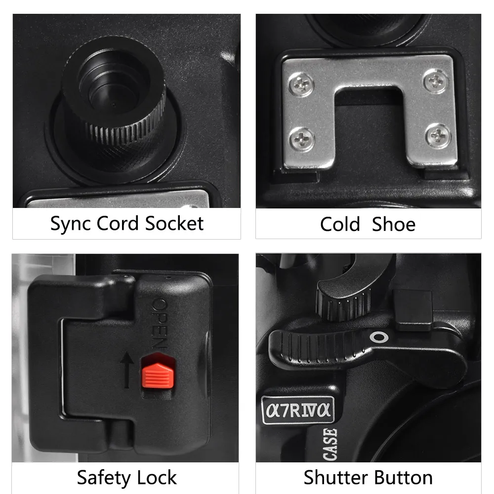 Seafrogs Wholesales 40M/130FT Waterproof Camera Housing Case With Replacement Lens Port for Sony A7R IV A