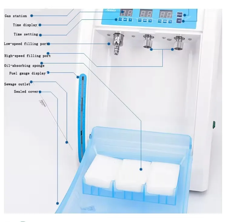 Интеллектуальная турбина высокоскоростная низкоскоростная машина для очистки и обслуживания масляной смазки Стоматологическое смазочное устройство
