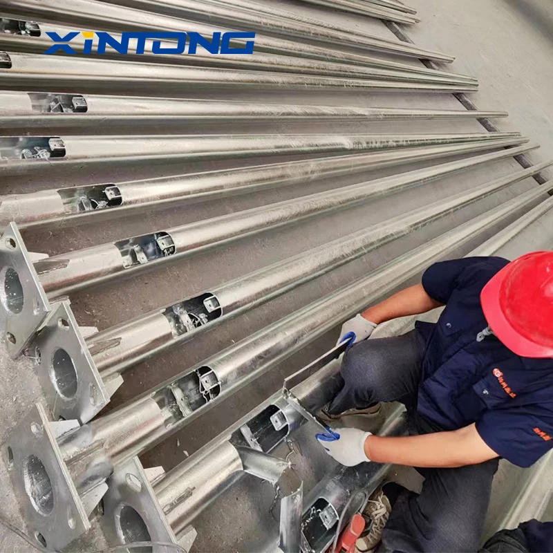 XINTONG Hot Dip Galvanized Manufacturers Led Solar Street Light Street Lamp Poles