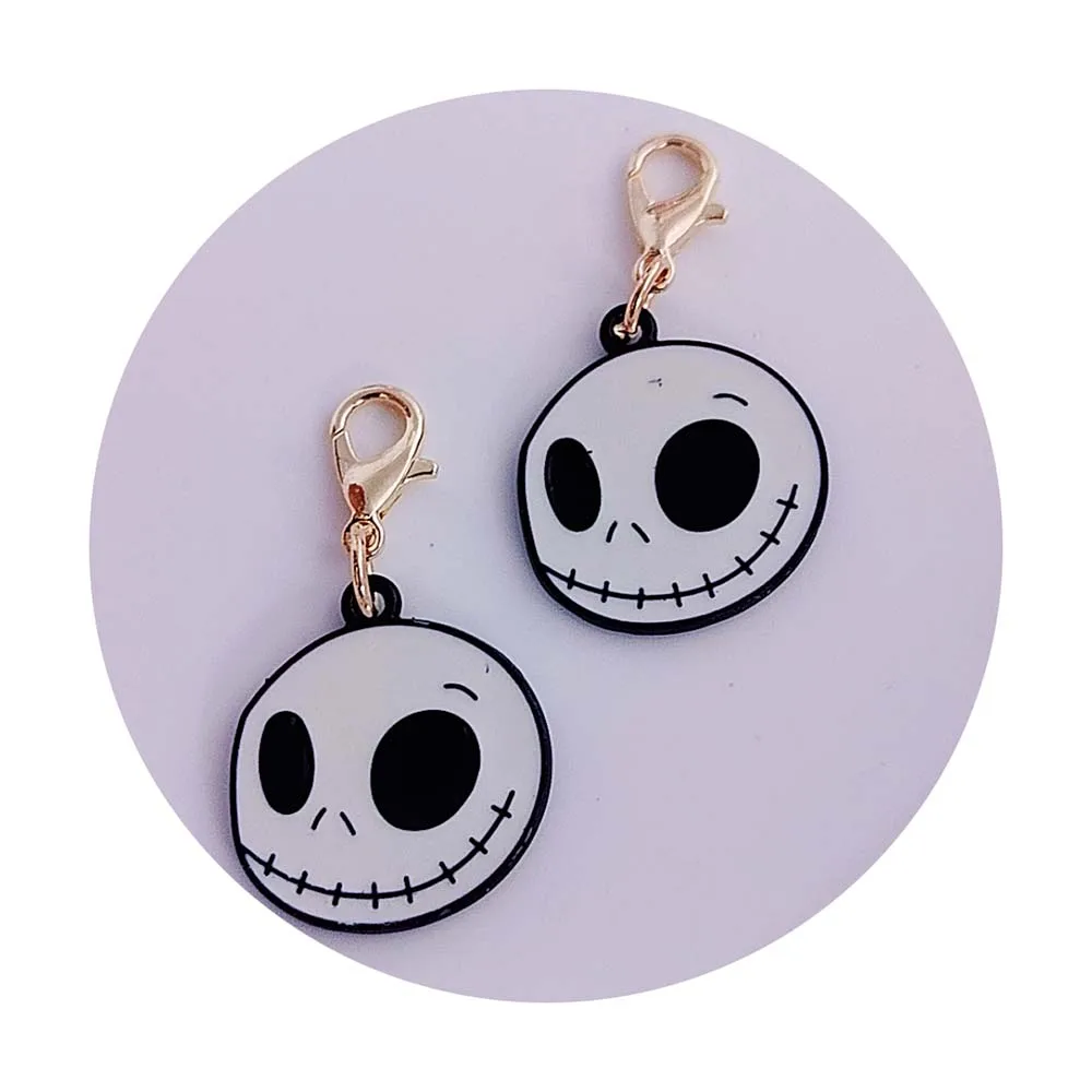 YiWu factory bulk small package 10pcs Halloween key chain 19*36 ghost pendant