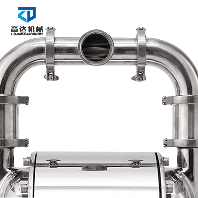 Sanitary pump dn 40 food grade ss304/316L auto shut down pneumatic diaphragm pump