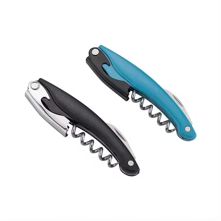 Professional Stainless Steel Wine Opener Plastic Hand Screw Corkscrew Waiters Bottle Opener