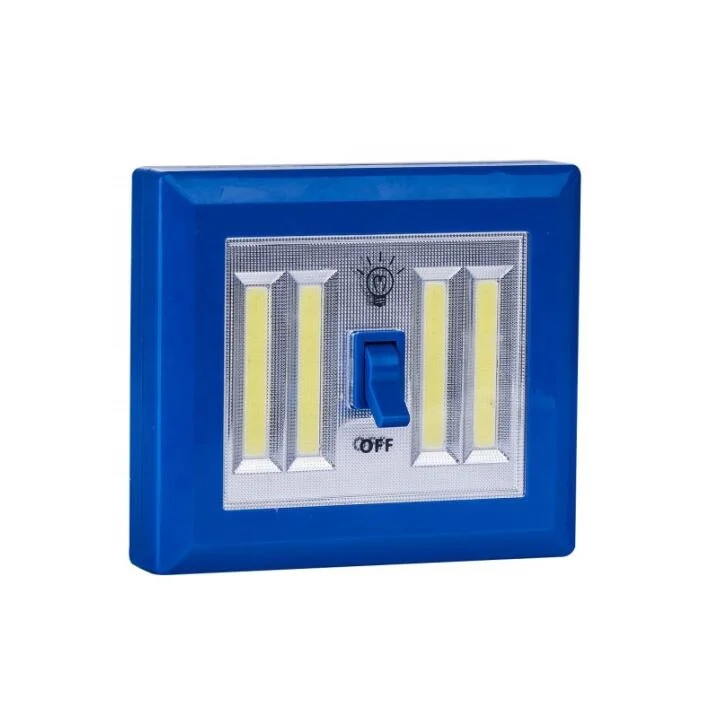 
4 AA Battery Operated Super Bright Cabinet Light ABS Plastic Jumbo 3W COB LED Switch Light 