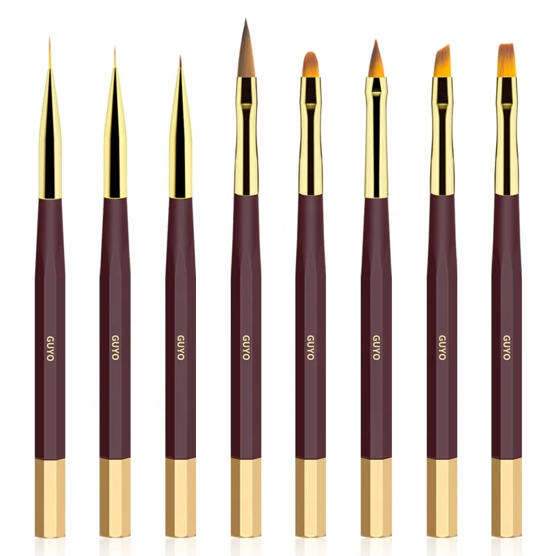 2022  Professional Detail Painting Pen Kit Wooden Nail Art Brushes  Set