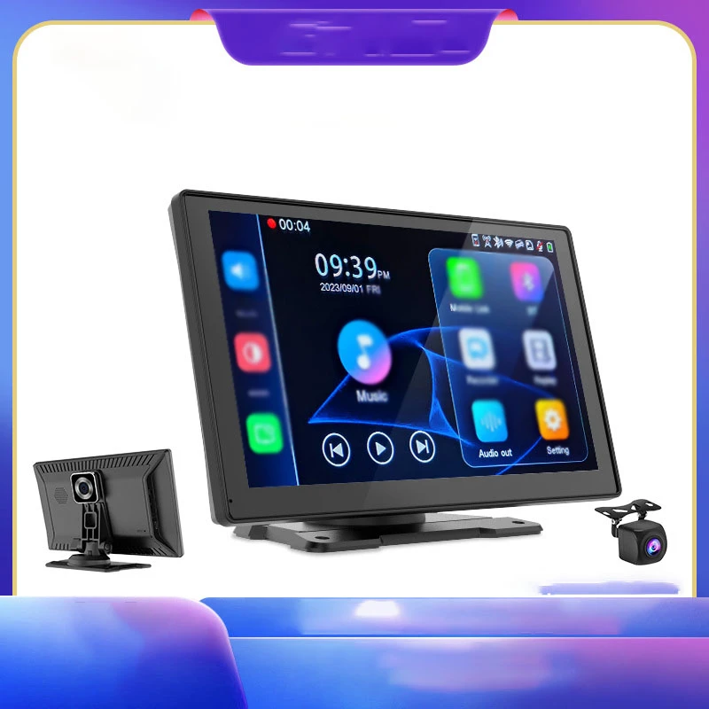 9inch Q9S dash cam Auto Android wireless carplay front and rear dual recording car navigation system car dvd player