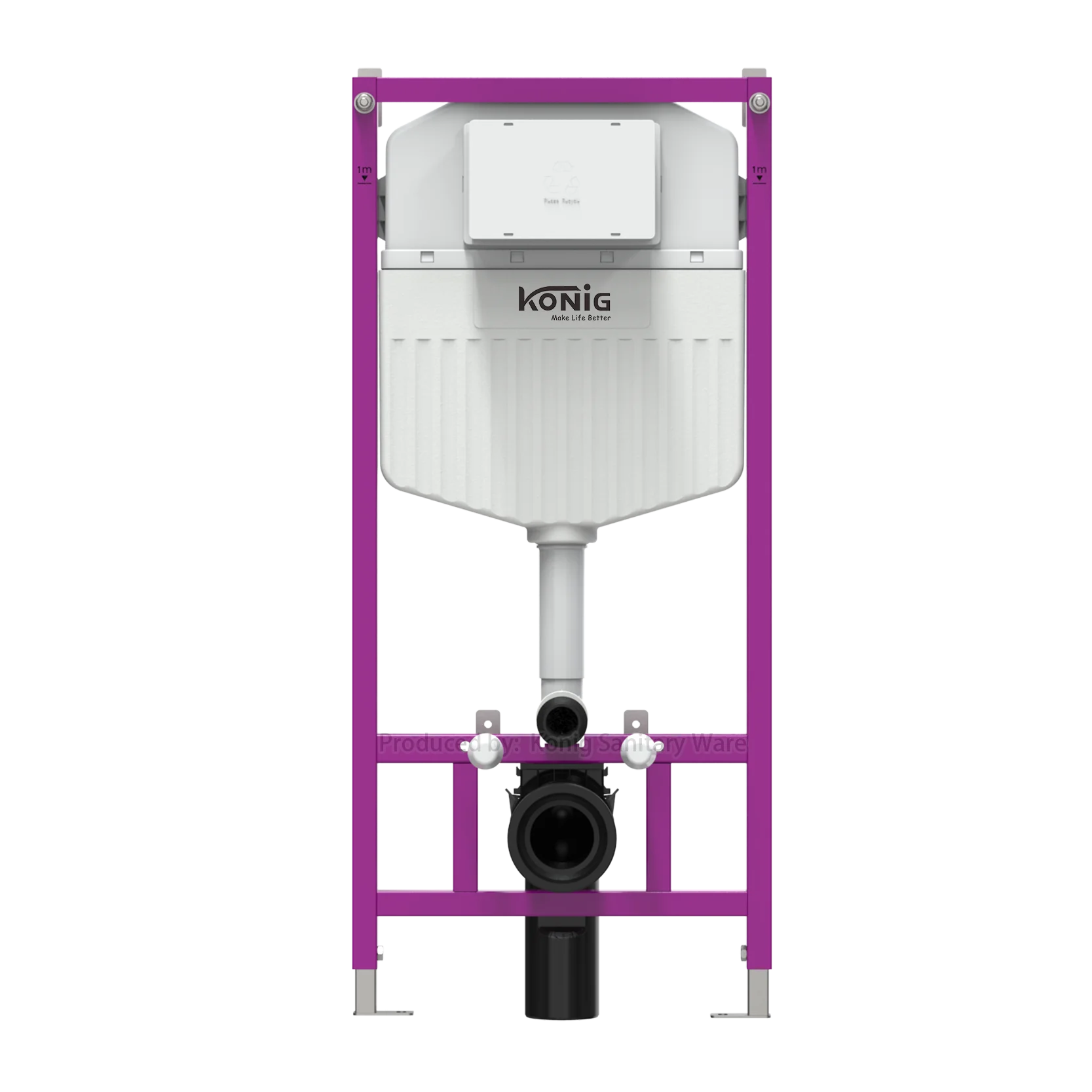 Powder Coating Load capacity 400kg toilet cistern flush tank with metal frame