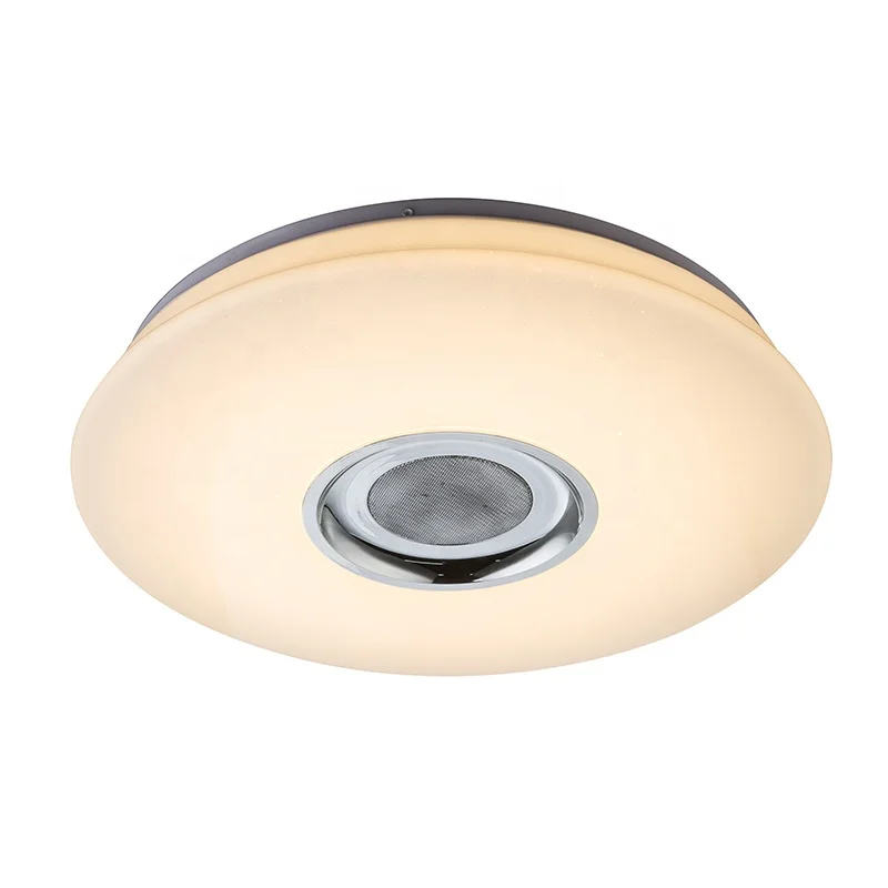 Smart 2.4G Remote Control Blue Tooth Music Speaker Round RGB CCT Adjustable Dimmable Lamp LED Acrylic Ceiling Light