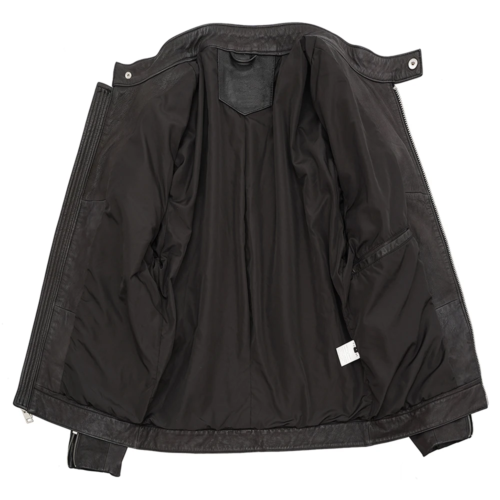 KK76-Real SheepSkin Coat Jacket Genuine Sheep Leather Jackets Winter Warm Coats Suit Outwear