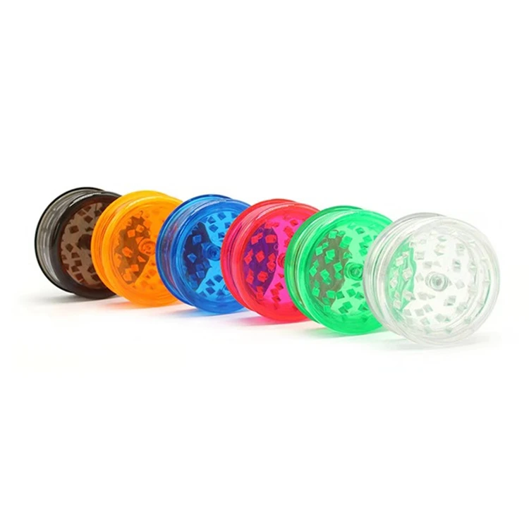 2020 dry herb spice grinder small customized mini 60mm acrylic plastic grinders herbal mill
