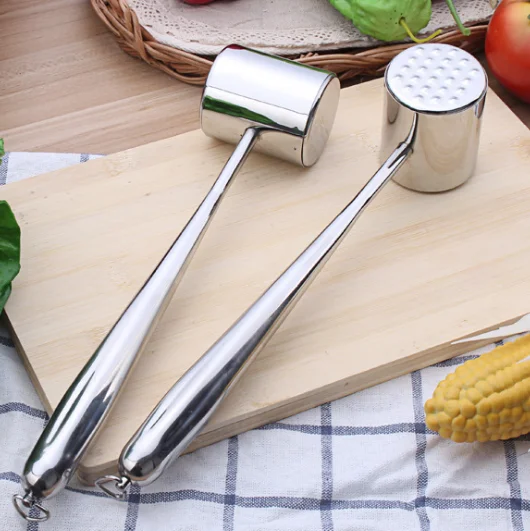 Amazon kitchen gadgets vegetable fruit tools meat heavy sturdy meat mallet pounder hammer stainless steel metal meat tenderizer
