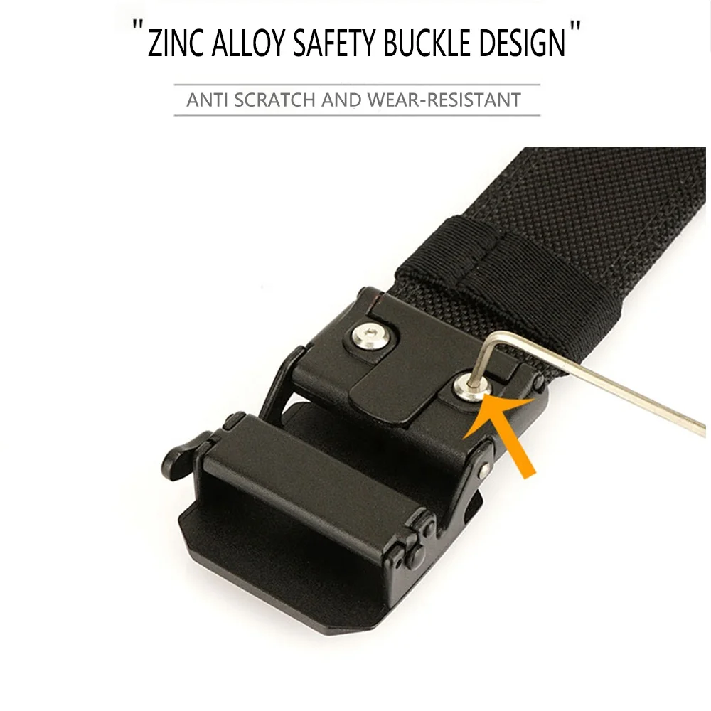 Wholesale 1100D Double-layer Nylon Wear-resistant Tactical Belt Alloy Metal buckle Casual Belt Suitable For Outdoor Portability