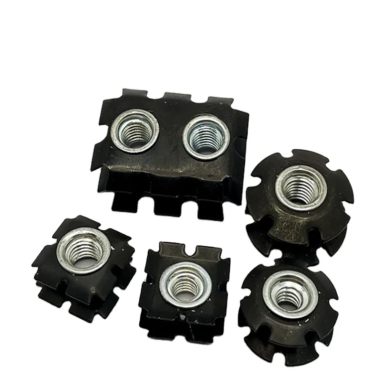 Manufacturer Manganese steel galvanized plum spring M6M8M10 clip nut inside the pipe with star nut insert sunflower clip nut