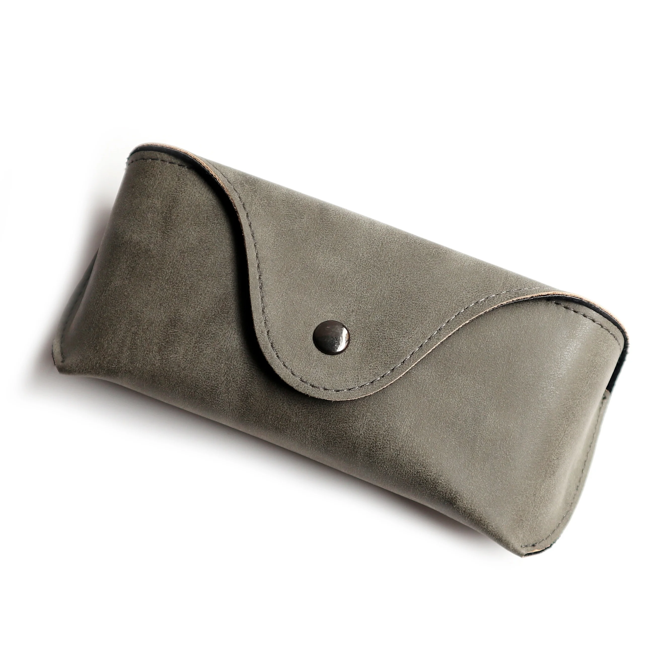 Stock Glasses Case PU Vintage Leather Eye Glasses Case Low MOQ Custom Packaging for Sunglasses Leather Eyewear Box Case