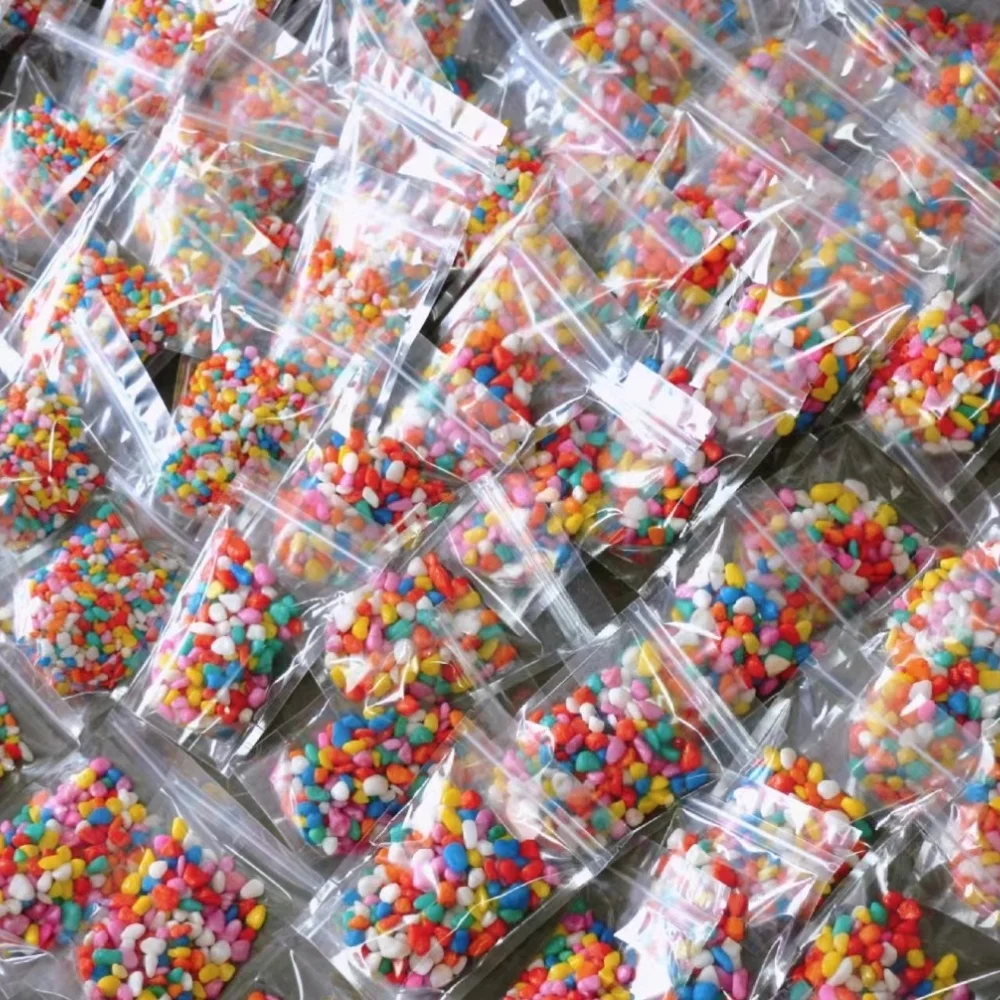 Superior quality multicolored stones salt lake multicolor color stone multicolor glass stones for outside