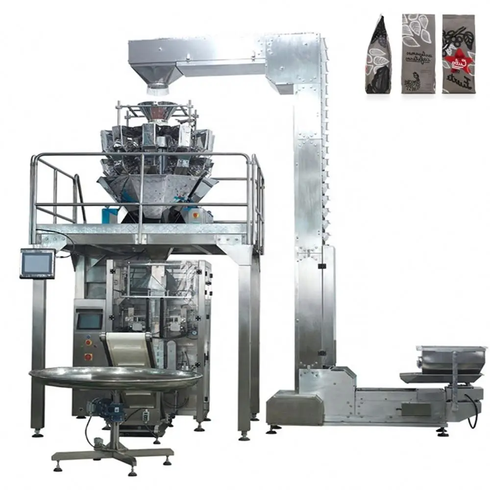 Automatic Vegetable Dry Fruits Vertical Weighting Seed 1 Kg Rice Sugar Granule Packaging Bag Packing