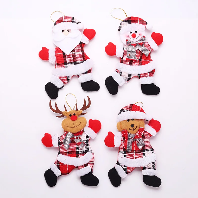 Hot Sale Christmas Window Decoration Tree Accessories Doll Dancing Snowman Deer Bear Hanging Christmas Tree