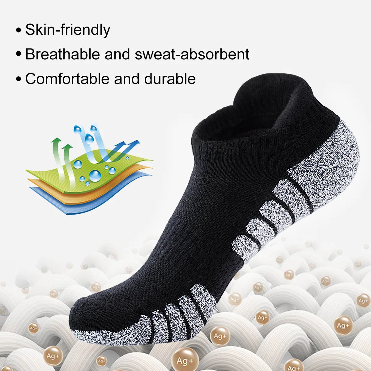 2022 Amazon/Прямая поставка, мужские хлопковые спортивные носки до щиколотки с низким вырезом, спортивные носки