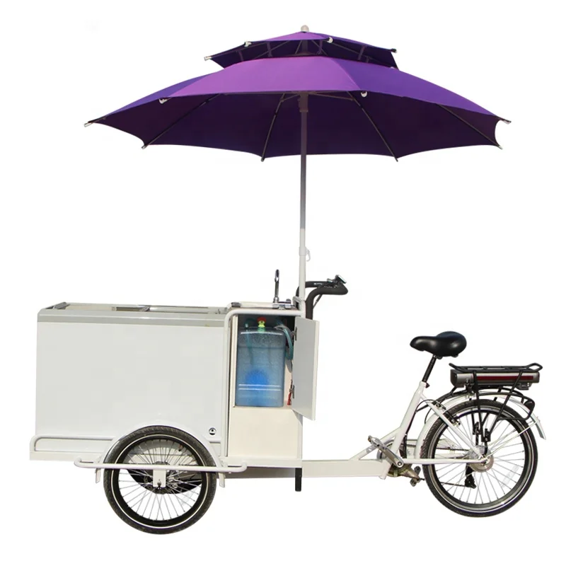 ice cream machine Front Freezer China Electrical Three Wheel Icecream Tricycle street food tricycle freezer bike for Sale