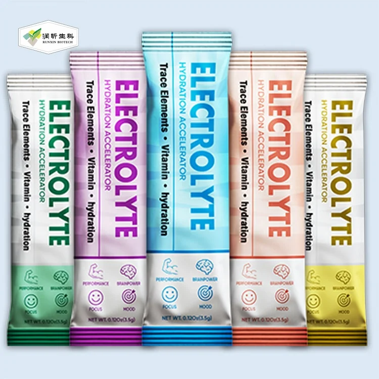 Custom flavors mix sachets hydration supplements stick multiplier Electrolyte hydration powder packets